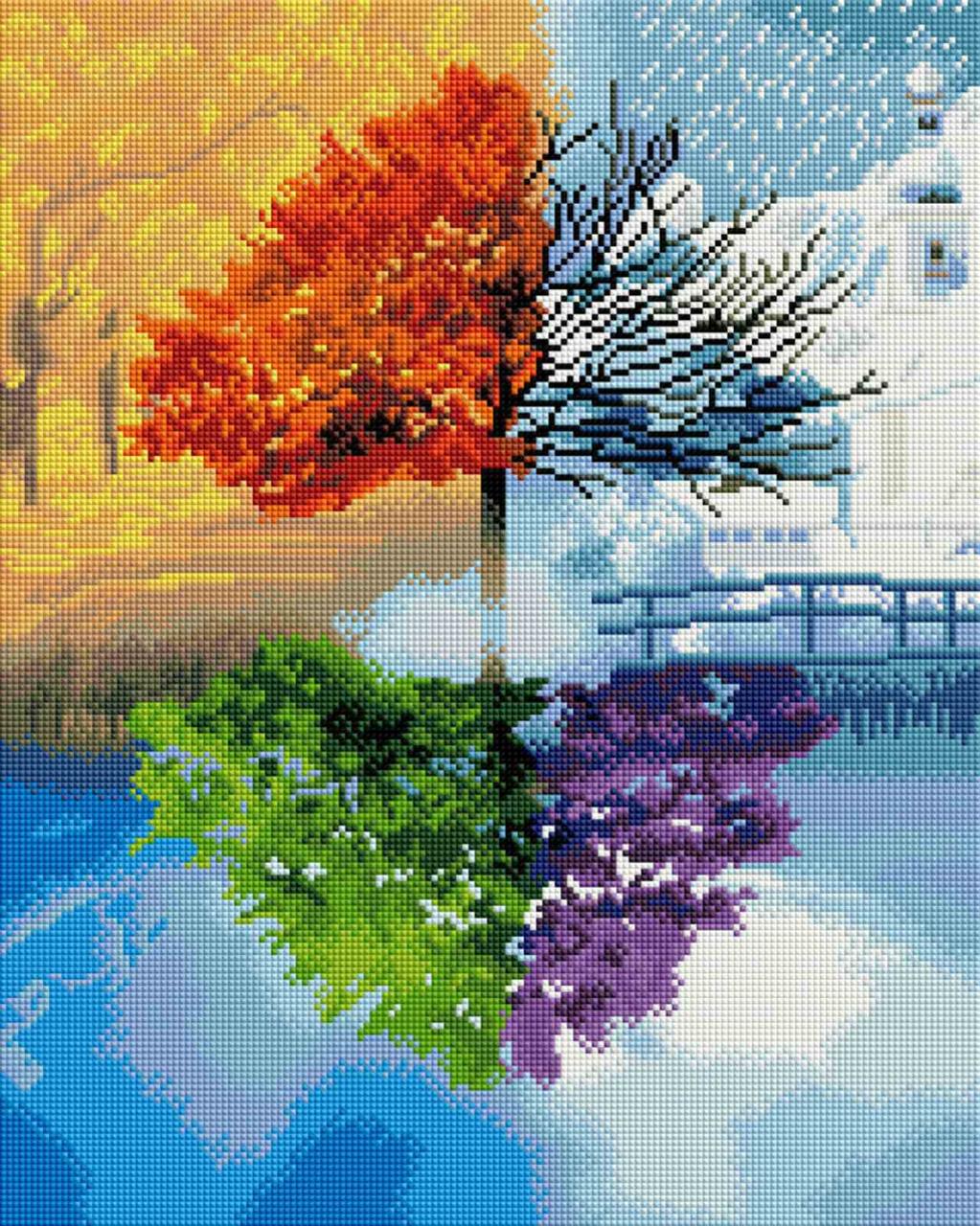 Набір алмазної мозаїки ColorArt 40х50 Пори року SP038 - Зображення 2