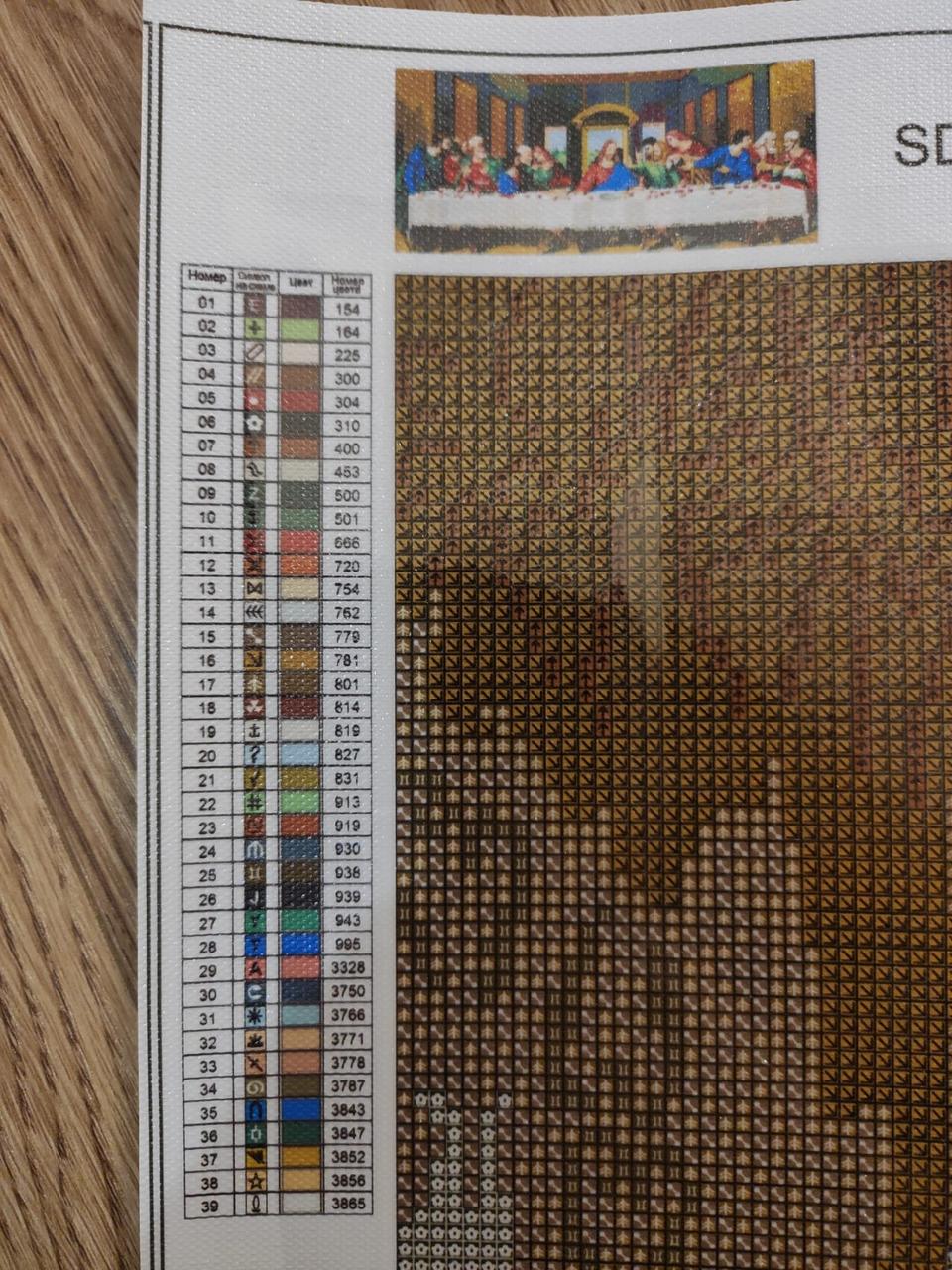 Набір алмазної мозаїки ColorArt 40х90 Ікона Таємна вечеря SD1000 - Зображення 6