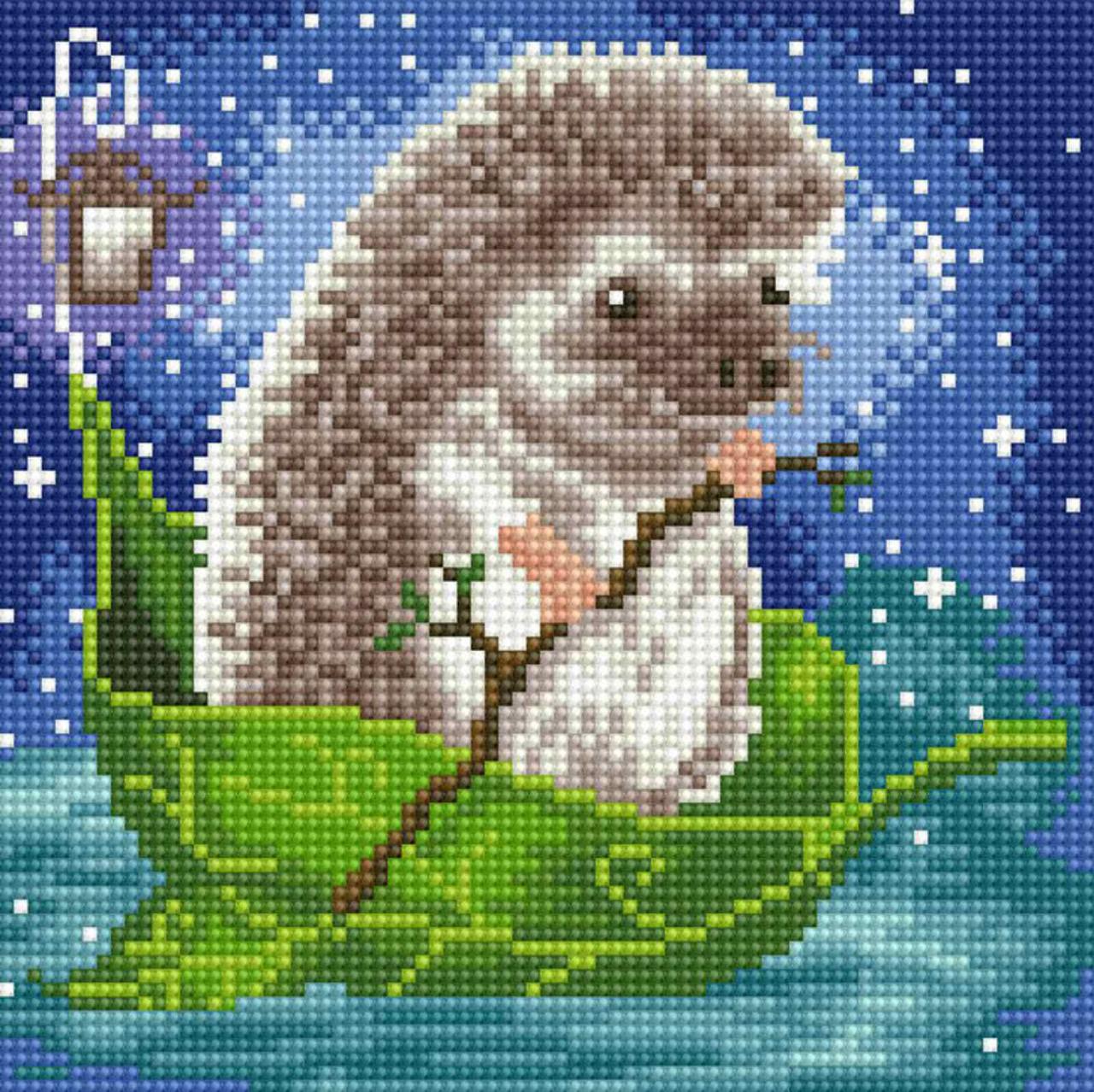 Набор алмазной мозаики ColorArt Ёжик 20x20 DD1218 — изображение 2