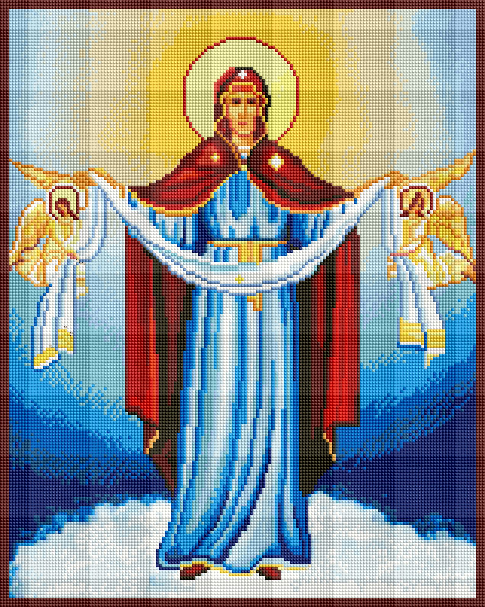 Алмазна мозаїка ColorArt 40x50 Ікона Покрови Пресвятої Богородиці SP120 - Зображення 2
