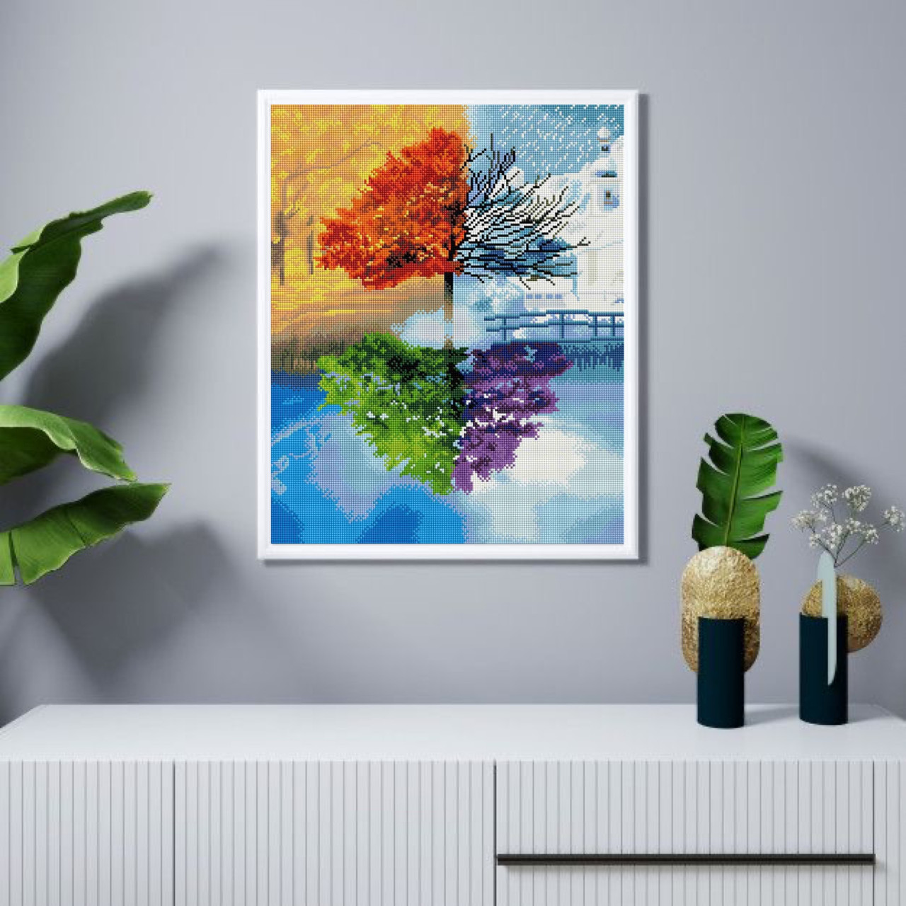 Набір алмазної мозаїки ColorArt 40х50 Пори року SP038 - Зображення 3