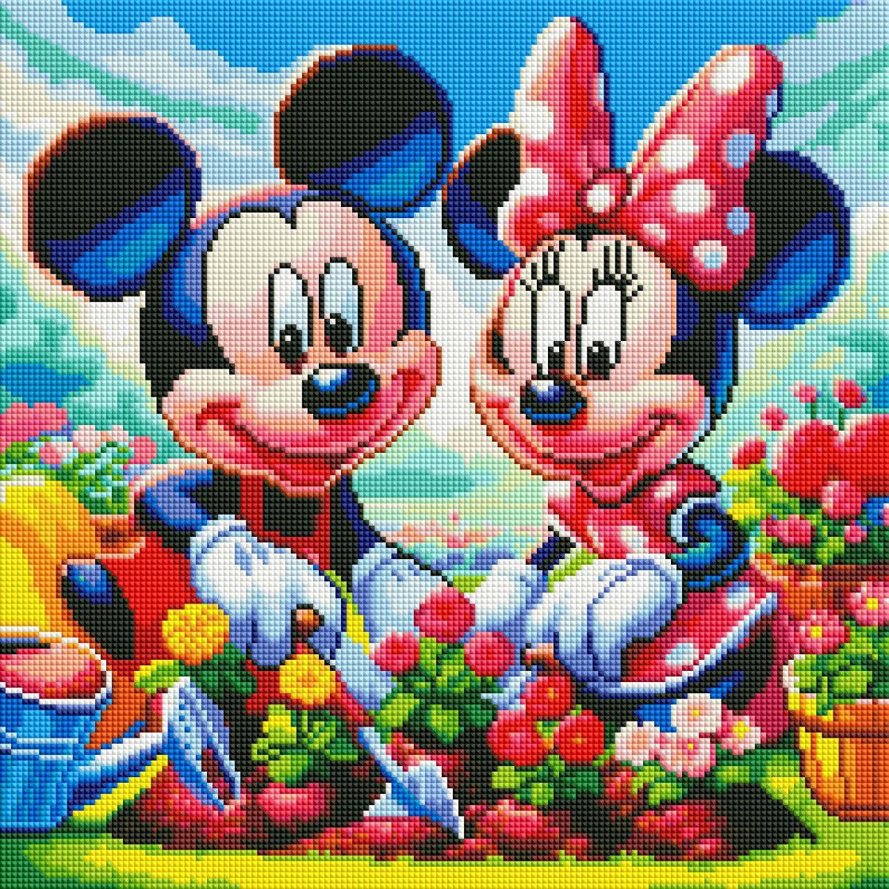 Алмазная мозаика ColorArt 40x40 МиниМаус и МикиМаус FS1406 — изображение 2