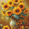 Алмазная мозаика ColorArt 40x50 Подсолнухи + голограммные алмазики SP127 - фото 1