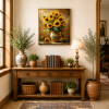 Алмазная мозаика ColorArt 40x50 Подсолнухи + голограммные алмазики SP127 - фото 2