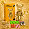 Алмазна мозаїка ColorArt Ведмедик фігурка 5D золотий 33см - фото 1