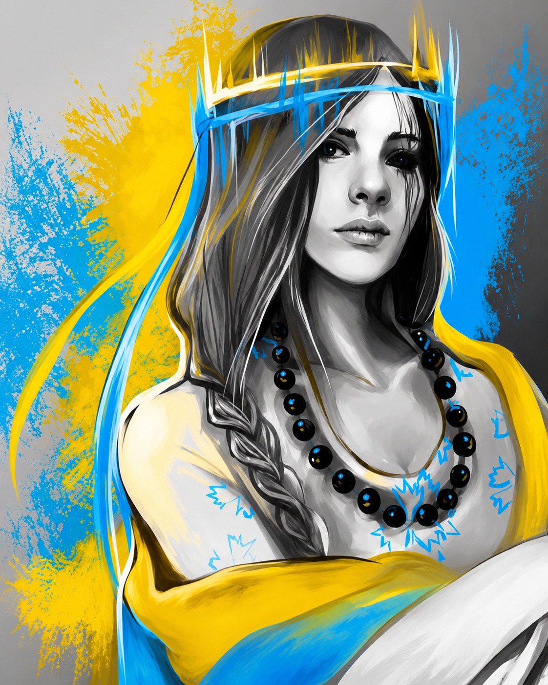 Алмазная вышивка ColorArt Девушка украинка 40х50 SP107