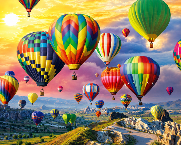 Алмазна вишивка ColorArt 40x50 Повітряні кулі Каппадокія SP108