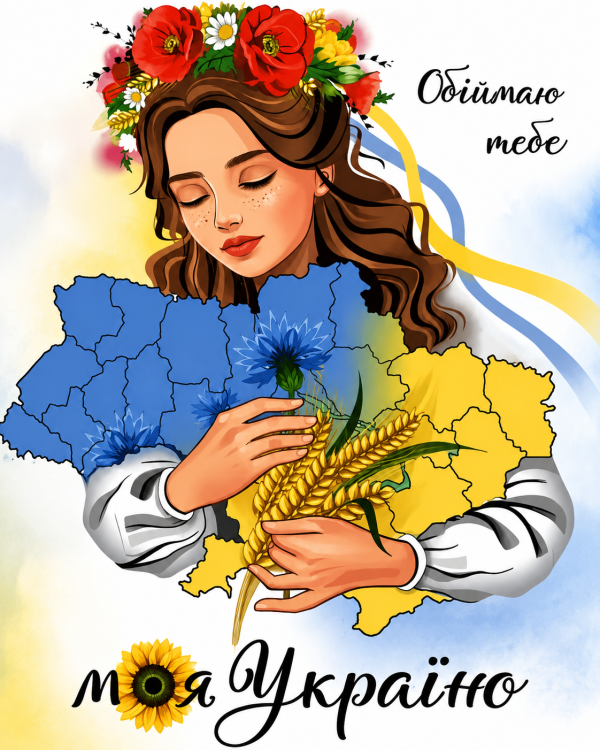 Алмазна мозаїка ColorArt 40x50 Обіймаю тебе, моя Україно SP114