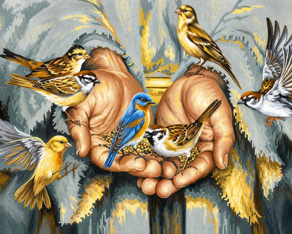 Алмазна вишивка ColorArt 40x50 Ікона В руках у Бога SP115