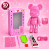 Алмазна мозаїка ColorArt Ведмедик фігурка 5D рожевий 18см - фото 1