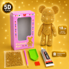 Алмазна мозаїка ColorArt Ведмедик фігурка 5D золотий 18см - фото 1