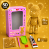 Алмазная мозаика ColorArt Мишка фигурка 5D золотой 23см - фото 1