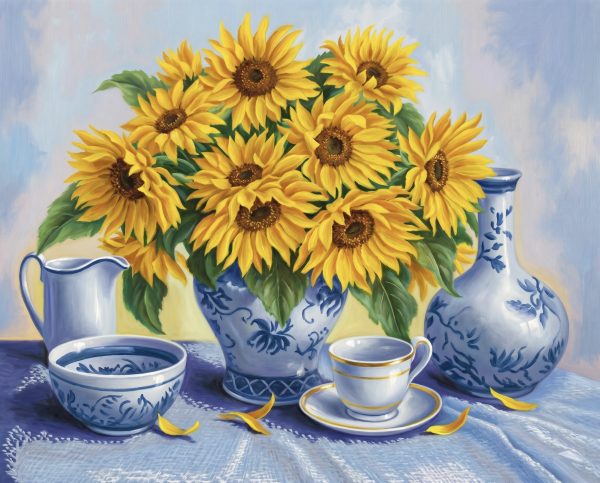 Алмазная  жывопись ColorArt Подсолнухи 40х50см SP054