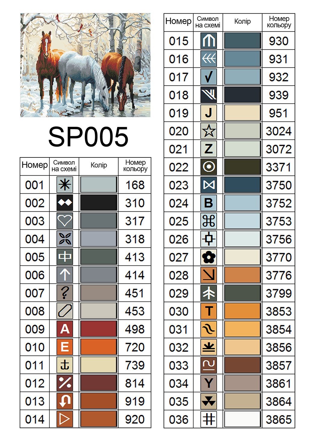 Набор для рукоделия ColorArt 40х50 Лошади у пруда SP005 — изображение 6