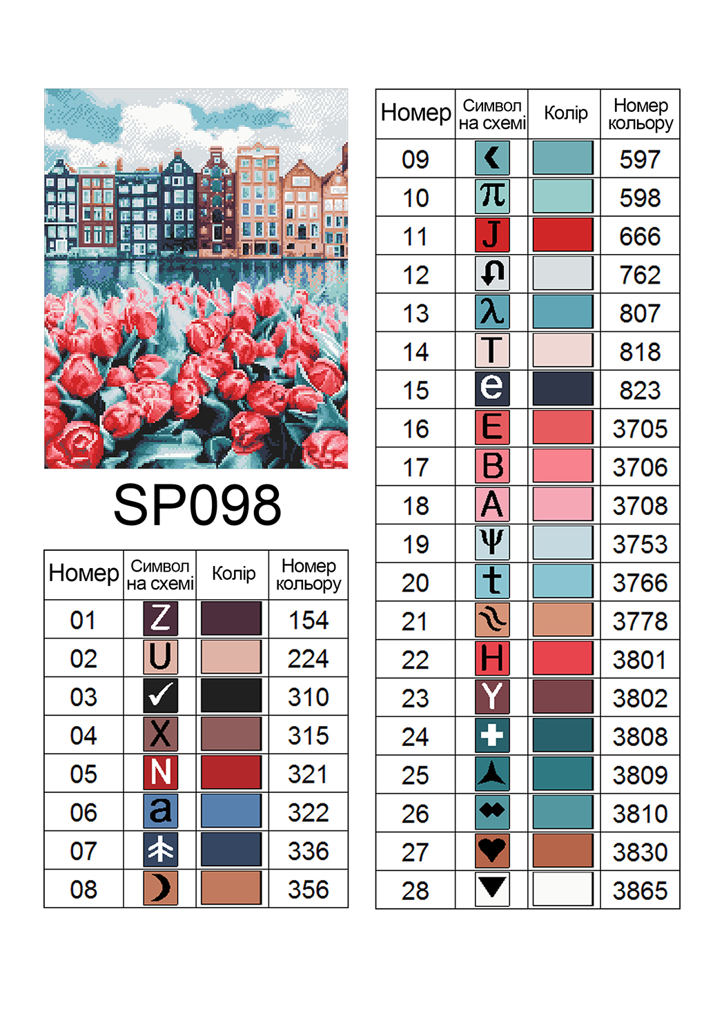 Алмазная мозаика ColorArt Город в тюльпанах 40х50 SP098 — изображение 6
