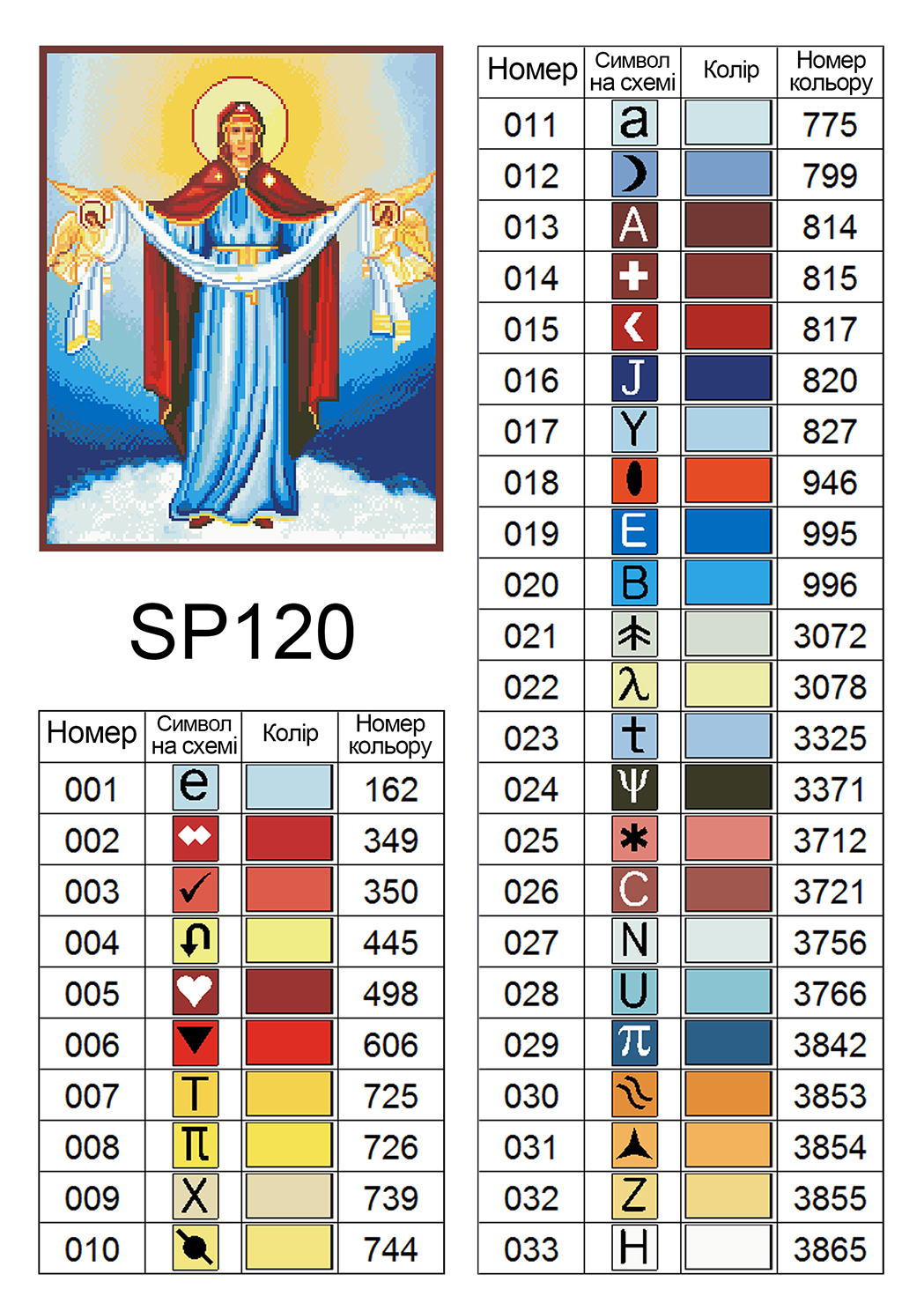Алмазна мозаїка ColorArt 40x50 Ікона Покрови Пресвятої Богородиці SP120 - Зображення 6