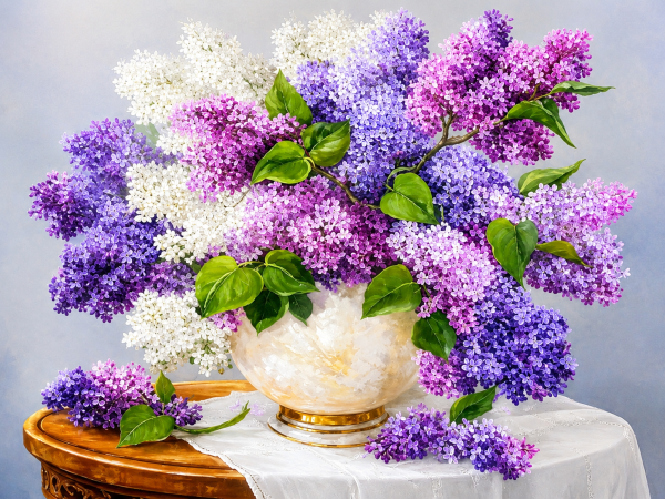Алмазна мозаїка ColorArt 30х40см Букет бузку ST408