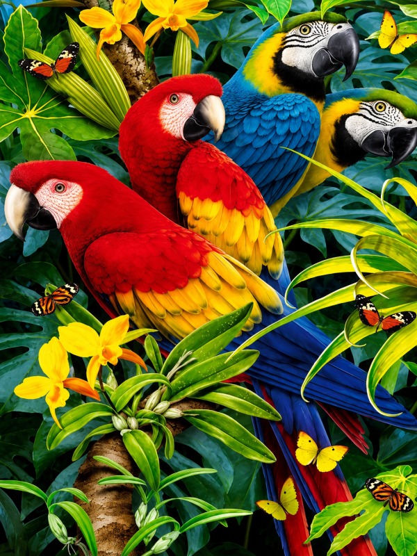 Алмазна мозаїка ColorArt 30х40см Папуги ST434