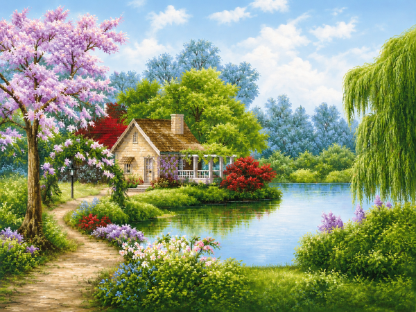Алмазна мозаїка ColorArt 30х40см Весна прийшла ST439