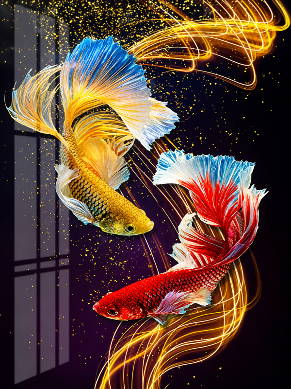 Алмазная мозаика ColorArt 30x40 Радужные рыбки ST478