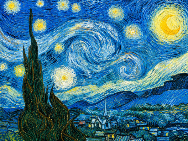 Алмазная мозаика ColorArt 30x40 Звездная ночь Ван Гог ST490