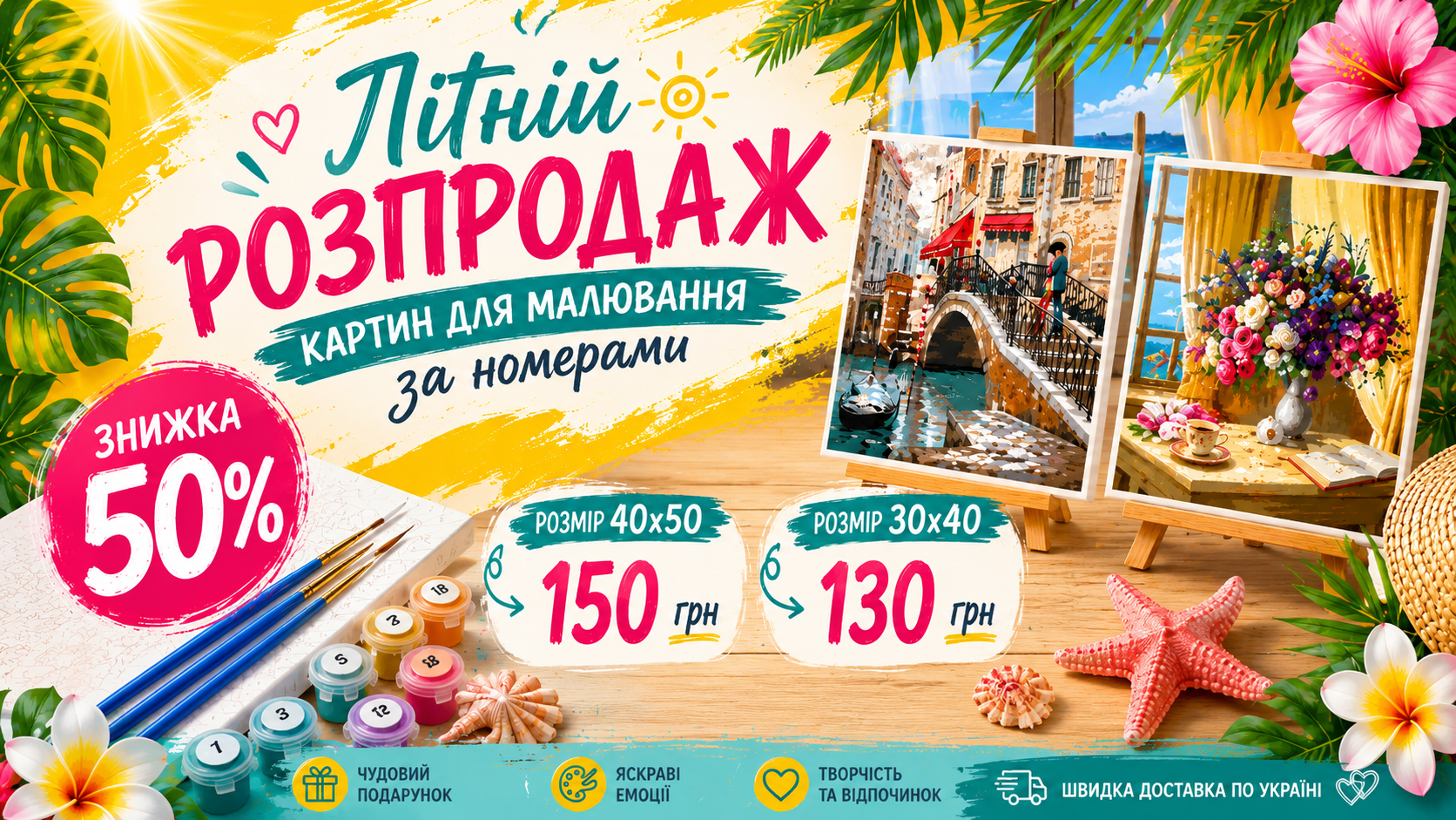 Картини по номерам – Літній розпродаж